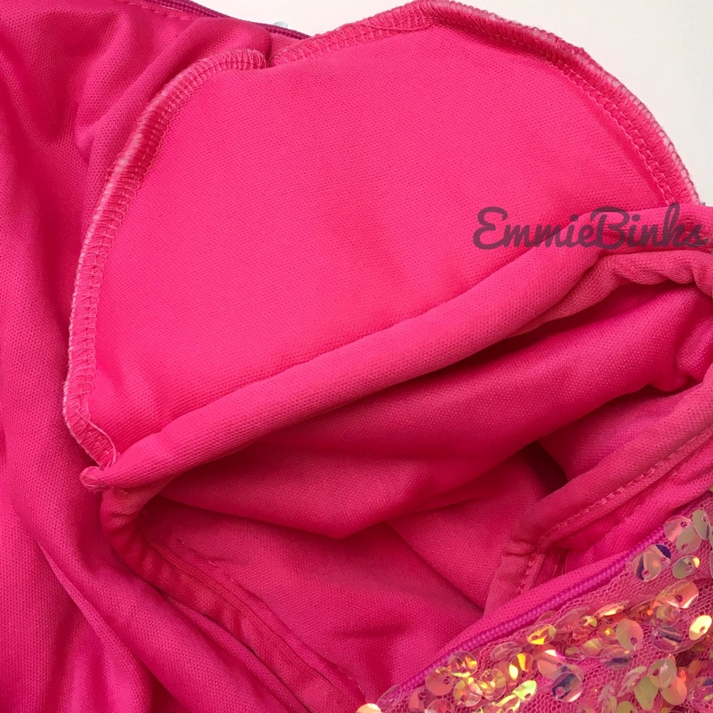 New Luxe Pink Sexy Sequin Evening Party Dress - Picture 16 of 16